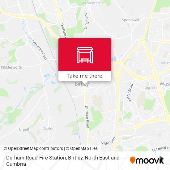 Durham Road-Fire Station, Birtley map