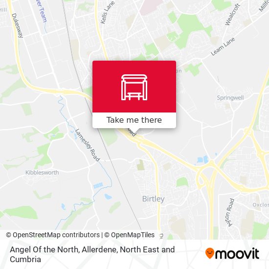 Angel Of the North, Allerdene map