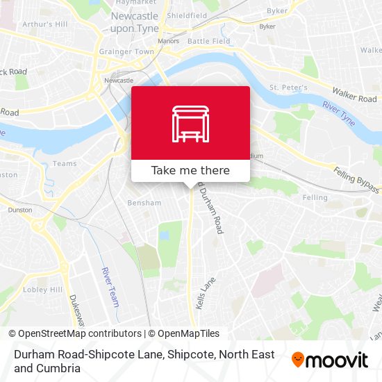 Durham Road-Shipcote Lane, Shipcote map