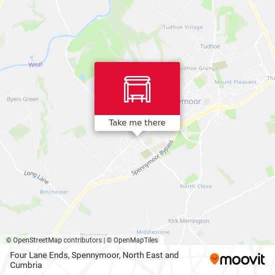 Four Lane Ends, Spennymoor map