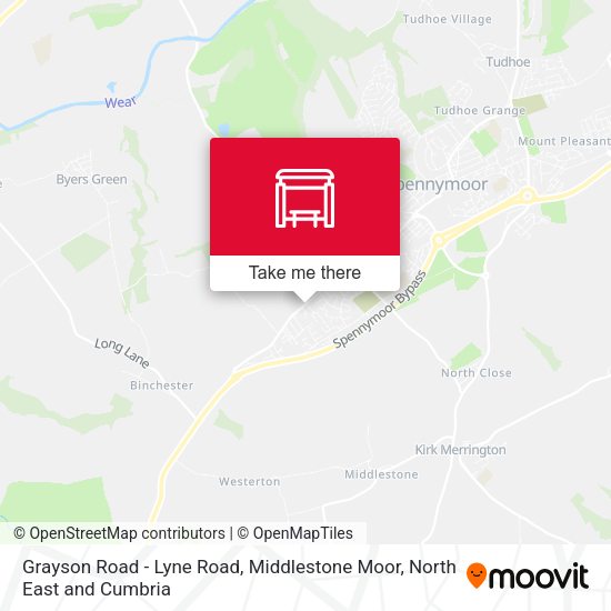 Grayson Road - Lyne Road, Middlestone Moor map