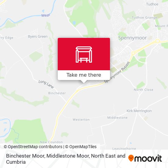 Binchester Moor, Middlestone Moor map