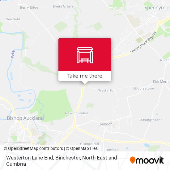 Westerton Lane End, Binchester map