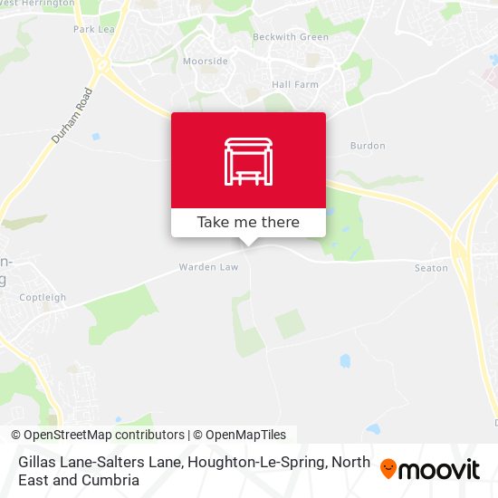 Gillas Lane-Salters Lane, Houghton-Le-Spring map