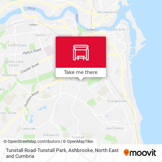 Tunstall Road-Tunstall Park, Ashbrooke map