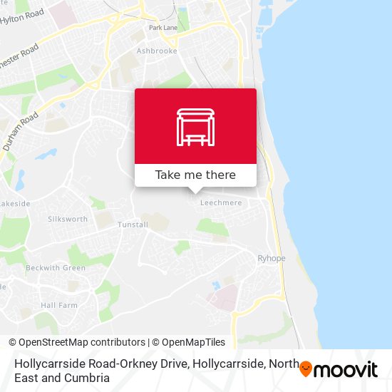 Hollycarrside Road-Orkney Drive, Hollycarrside map