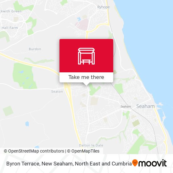 Byron Terrace, New Seaham map