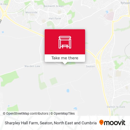 Sharpley Hall Farm, Seaton map