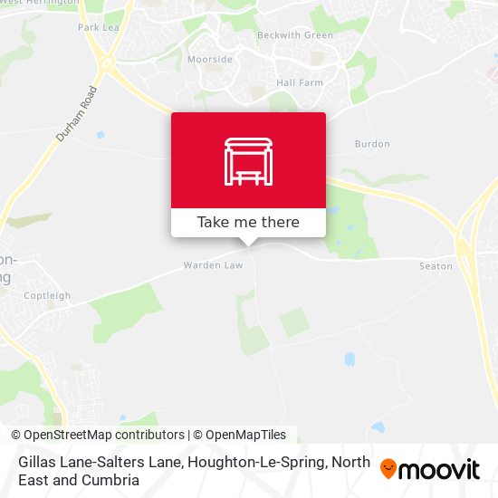 Gillas Lane-Salters Lane, Houghton-Le-Spring map