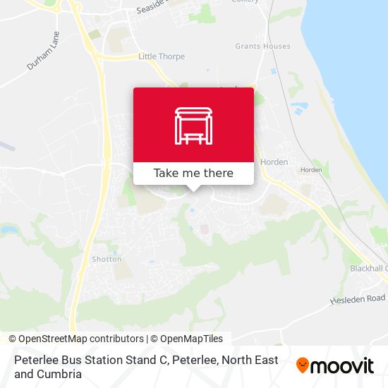 Peterlee Bus Station Stand C, Peterlee map