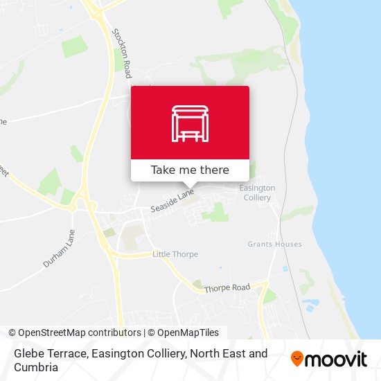 Glebe Terrace, Easington Colliery map