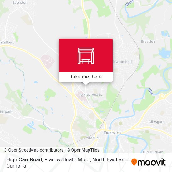 High Carr Road, Framwellgate Moor map