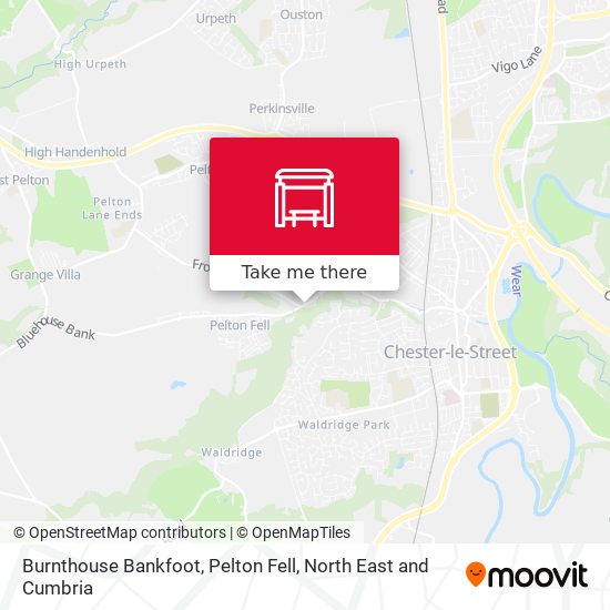 Burnthouse Bankfoot, Pelton Fell map