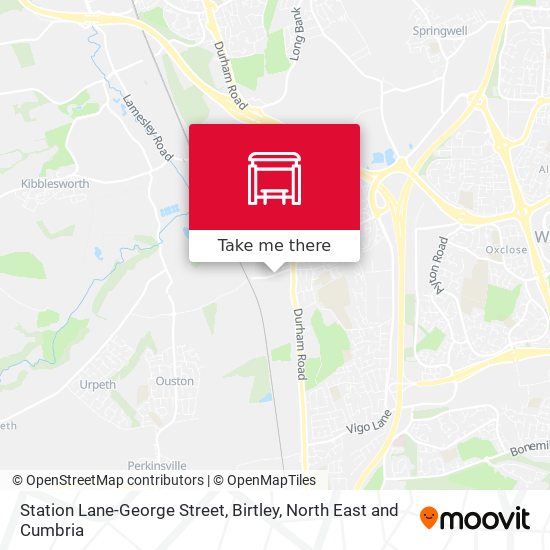 Station Lane-George Street, Birtley map