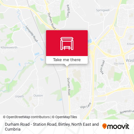 Durham Road - Station Road, Birtley map