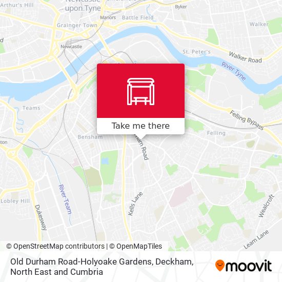 Old Durham Road-Holyoake Gardens, Deckham map