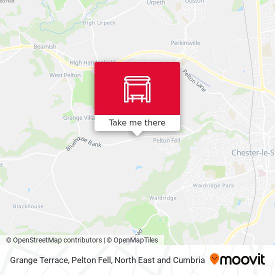 Grange Terrace, Pelton Fell map