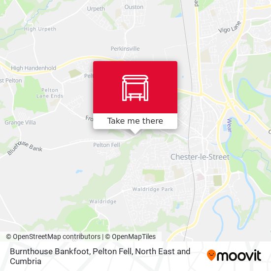 Burnthouse Bankfoot, Pelton Fell map