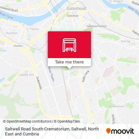 Saltwell Road South-Crematorium, Saltwell map