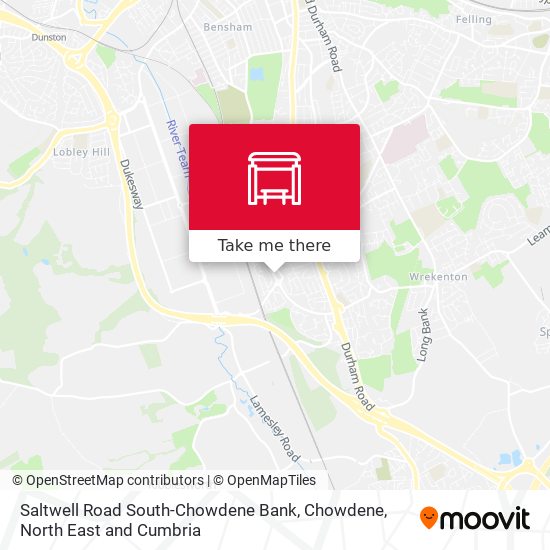 Saltwell Road South-Chowdene Bank, Chowdene map