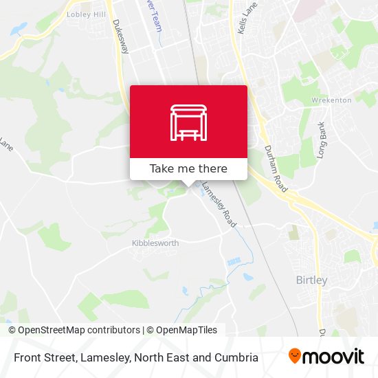 Front Street, Lamesley map