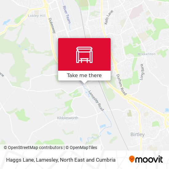 Haggs Lane, Lamesley map