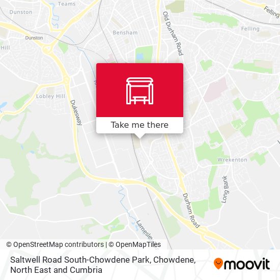 Saltwell Road South-Chowdene Park, Chowdene map