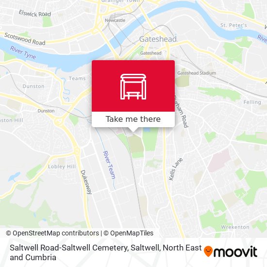 Saltwell Road-Saltwell Cemetery, Saltwell map