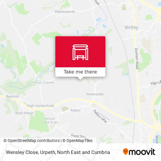 Wensley Close, Urpeth map