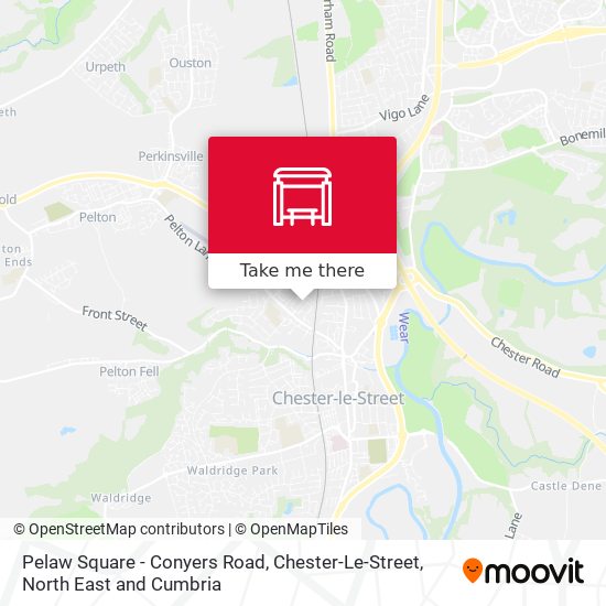 Pelaw Square - Conyers Road, Chester-Le-Street map