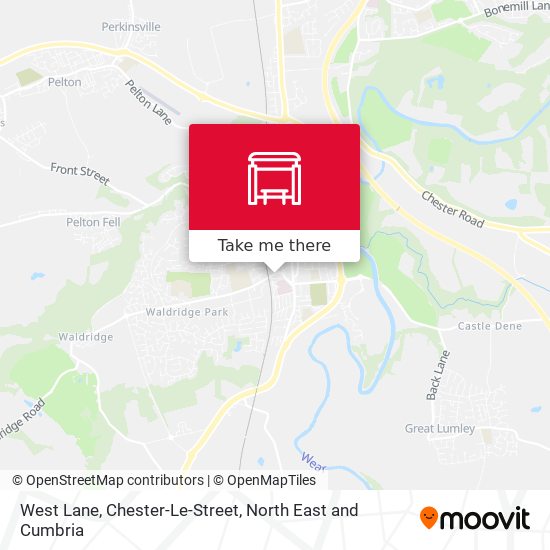 West Lane, Chester-Le-Street map