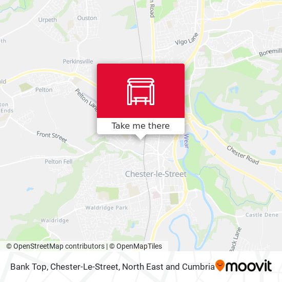 Bank Top, Chester-Le-Street map