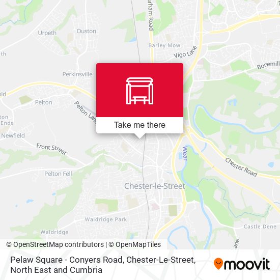 Pelaw Square - Conyers Road, Chester-Le-Street map