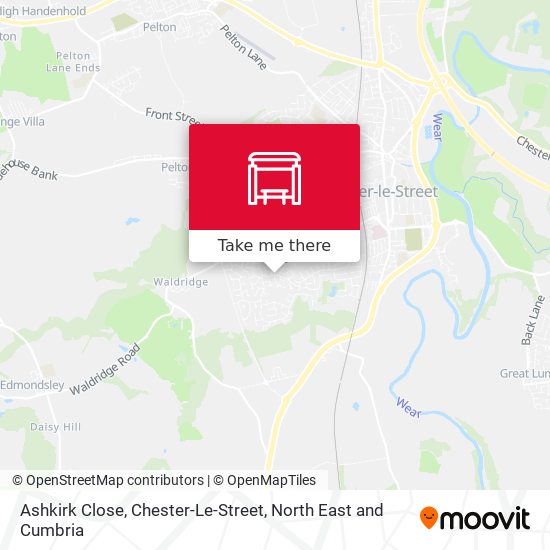 Ashkirk Close, Chester-Le-Street map