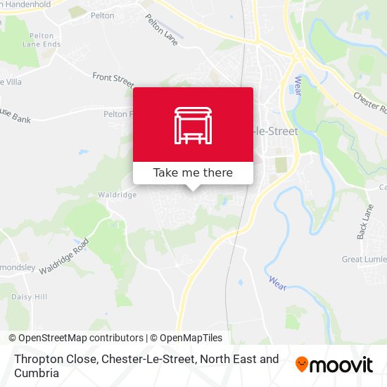 Thropton Close, Chester-Le-Street map