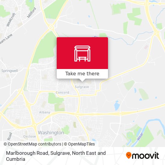 Marlborough Road, Sulgrave map