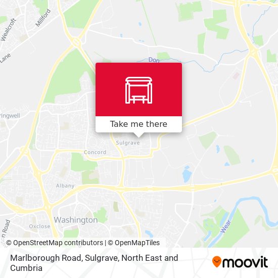 Marlborough Road, Sulgrave map