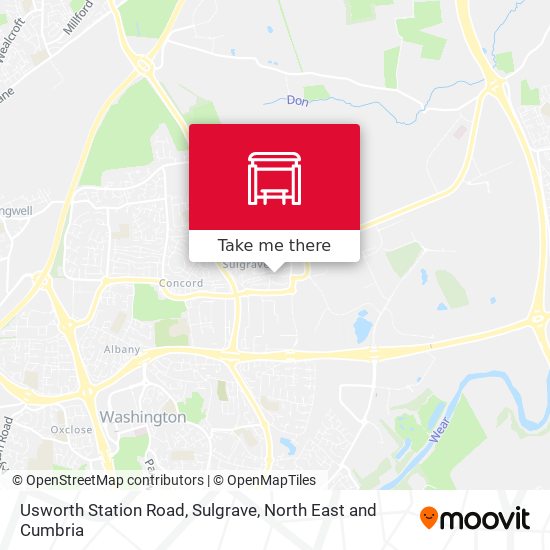 Usworth Station Road, Sulgrave map