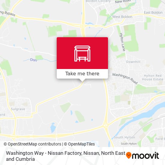 Washington Way - Nissan Factory, Nissan map