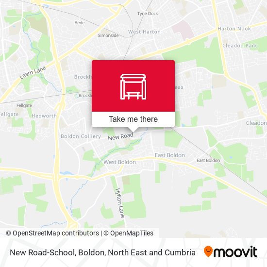 New Road-School, Boldon map