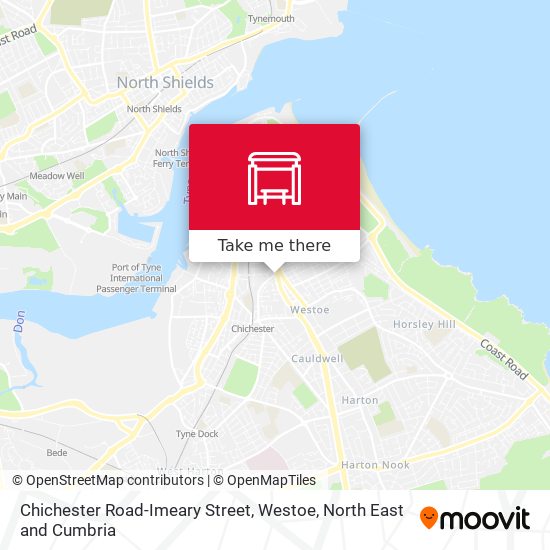 Chichester Road-Imeary Street, Westoe map