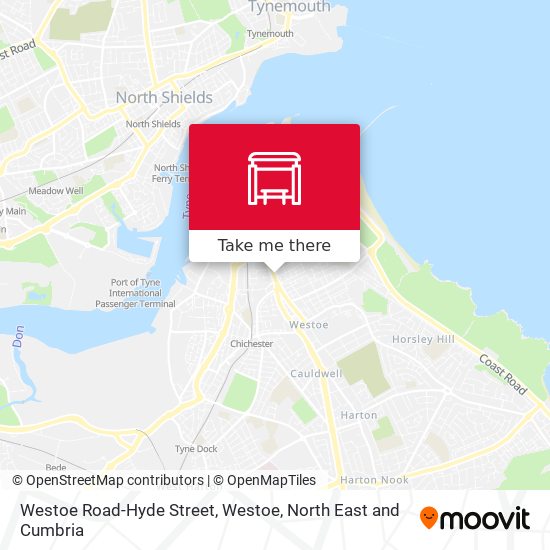 Westoe Road-Hyde Street, Westoe map