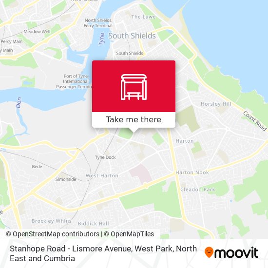 Stanhope Road - Lismore Avenue, West Park map