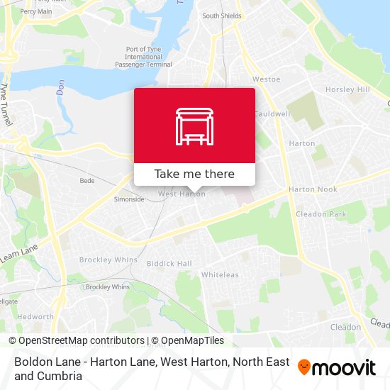 Boldon Lane - Harton Lane, West Harton map