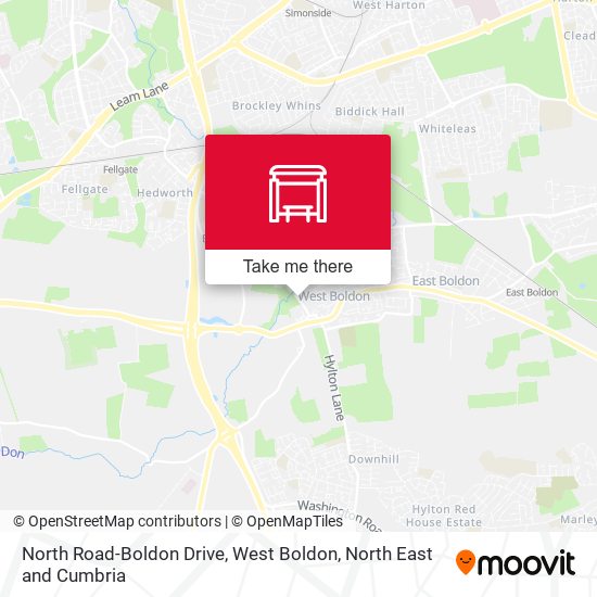 North Road-Boldon Drive, West Boldon map