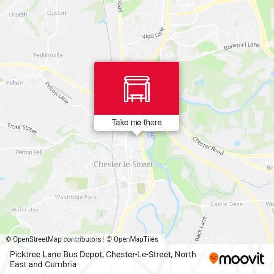 Picktree Lane Bus Depot, Chester-Le-Street map