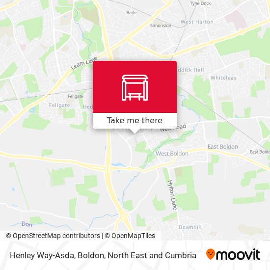 Henley Way-Asda, Boldon map