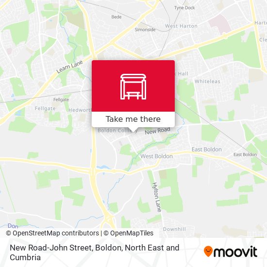 New Road-John Street, Boldon map
