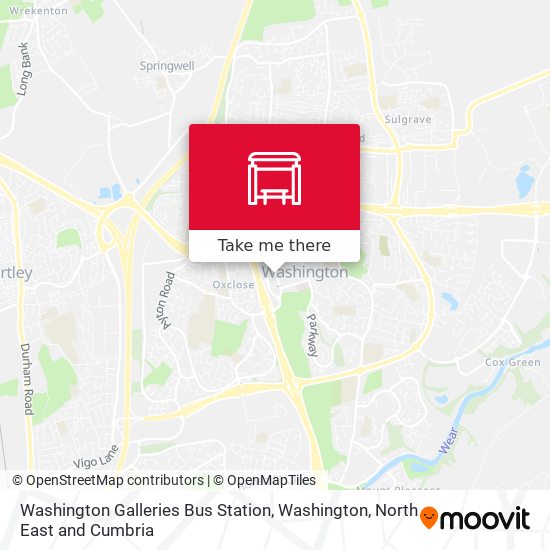 Washington Galleries Bus Station, Washington map