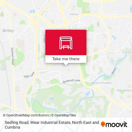 Sedling Road, Wear Industrial Estate map